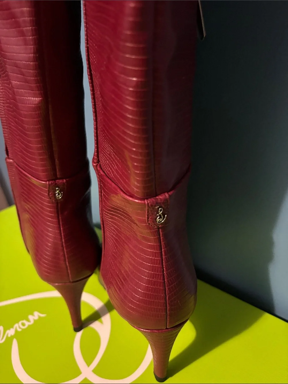 Sam Edelman Red Pointed-Toe Over-the-Knee Boots